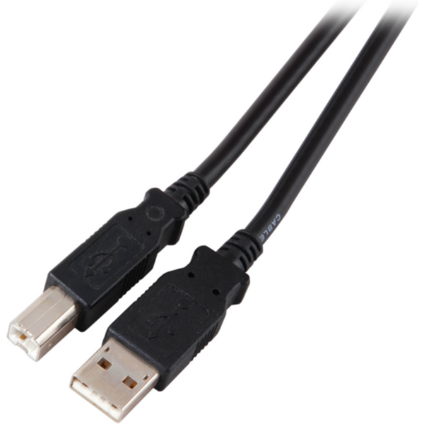 USB USB2.0 Anschlusskabel A-B, St.-St., 0,5m, schwarz, Classic - 1 VPE = 10 St�ck