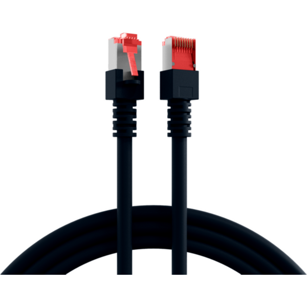 Patchkabel RJ45 Patchkabel Cat.6 S/FTP LSZH, schwarz 15m - 1 VPE = 5 St�ck