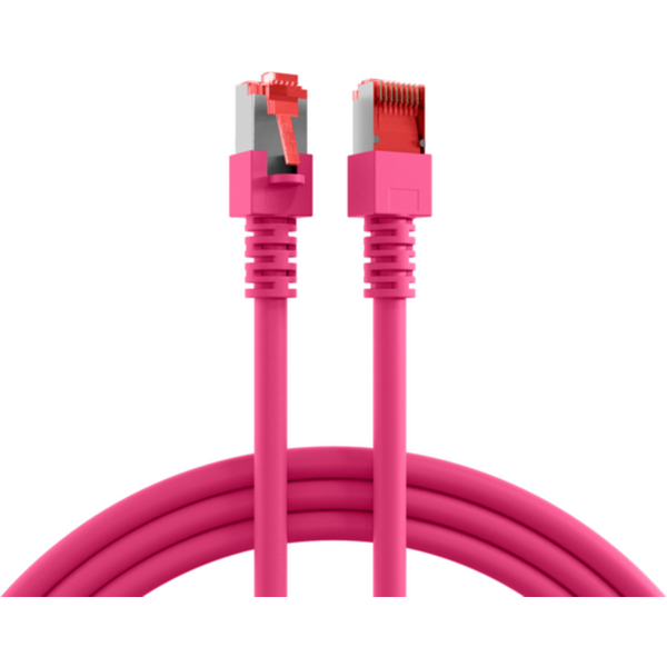Patchkabel RJ45 Patchkabel Cat.6 S/FTP LSZH, magenta 1,5m - 1 VPE = 10 St�ck