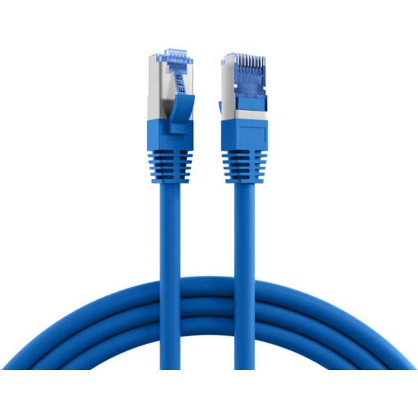RJ45 Patchkabel Cat.6A S/FTP TPE, Cat.7 Rohkabel superflex blau 20m