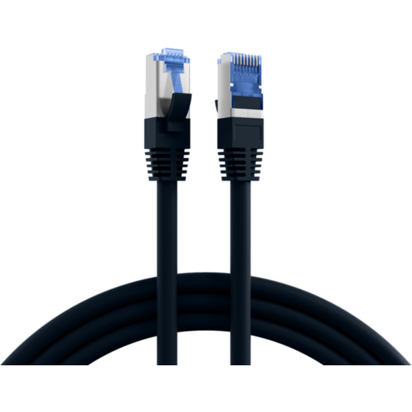 Patchkabel RJ45 Patchkabel Cat.6A S/FTP TPE, Cat.7 Rohkabel superflex schwarz 5m - 1 VPE = 10 St�ck
