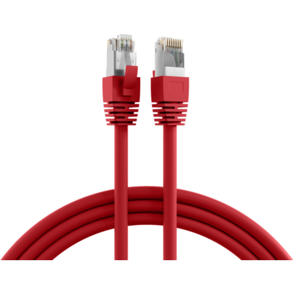 Patchkabel RJ45 Patchkabel Cat.8.1 S/FTP LSZH, BC rot 0,5m - 1 VPE = 10 St�ck
