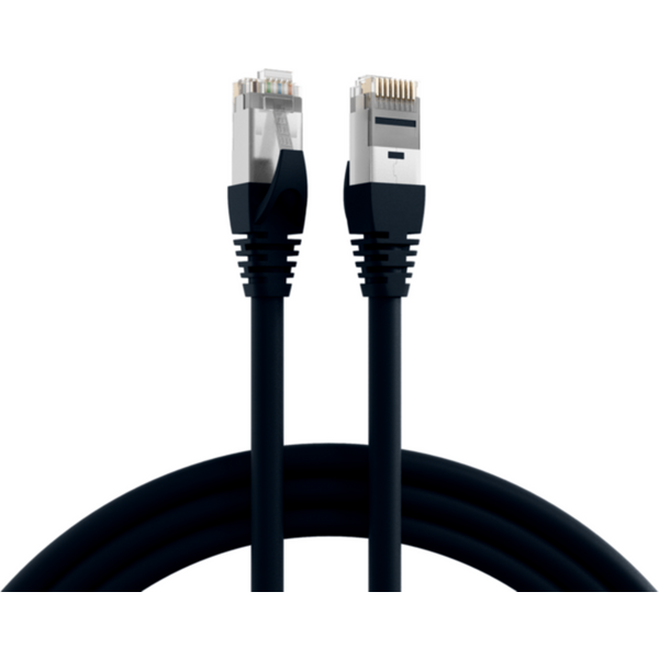 Patchkabel RJ45 Patchkabel Cat.6A S/FTP TPE, 6KV, schwarz 7,5m - 1 VPE = 40 St�ck