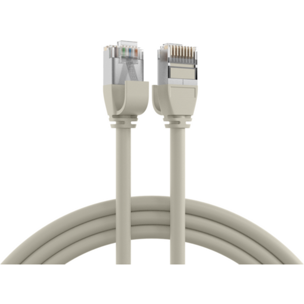 Patchkabel RJ45 Patchkabel Cat.6A U/FTP TPE, 4mm ultraflex grau 0,25m - 1 VPE = 10 St�ck