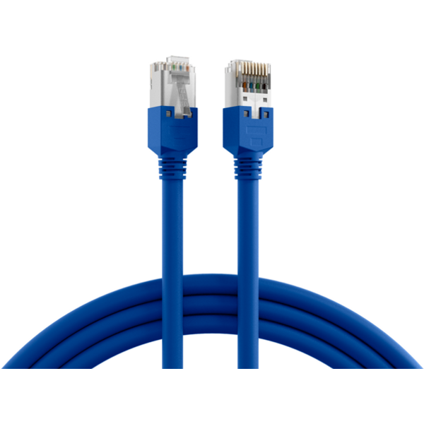 RJ45 Patchkabel Cat.5e F/UTP LSZH, Draka UC300 TM11 blau 50m