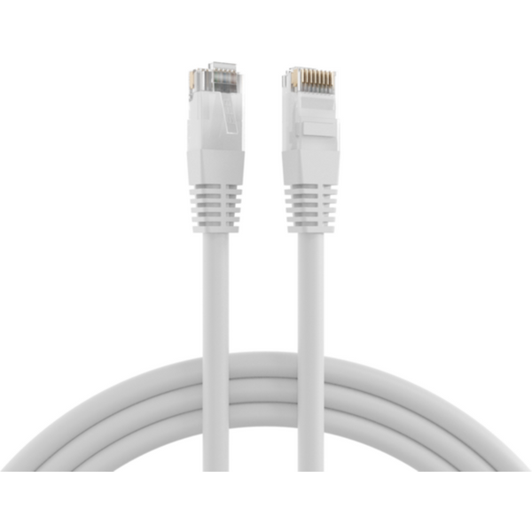 Patchkabel RJ45 Patchkabel Cat.6 U/UTP PVC, CCA weiß 15m - 1 VPE = 5 St�ck