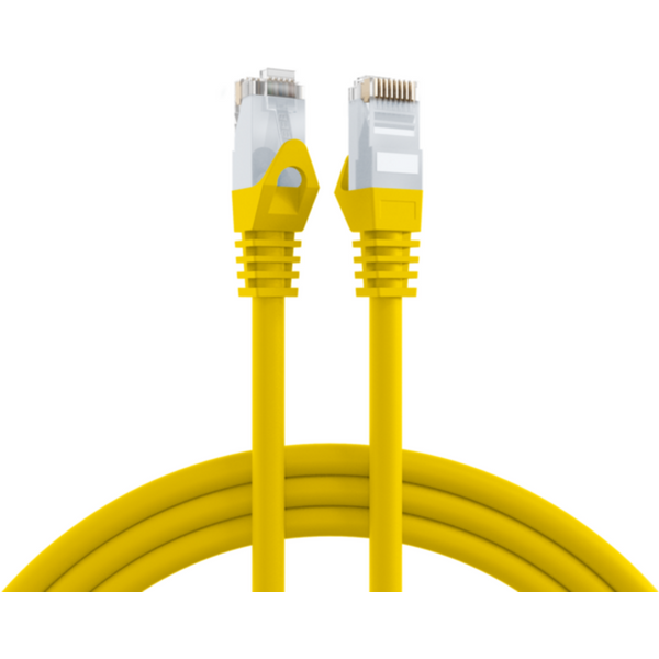 Patchkabel RJ45 Patchkabel Cat.6 U/UTP LSZH, CCA gelb 0,25m - 1 VPE = 10 St�ck
