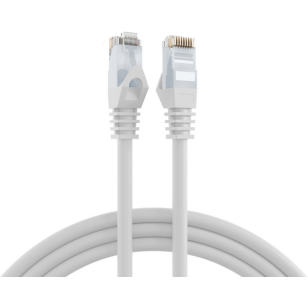 Patchkabel RJ45 Patchkabel Cat.6 U/UTP LSZH, CCA weiß 10m - 1 VPE = 5 St�ck