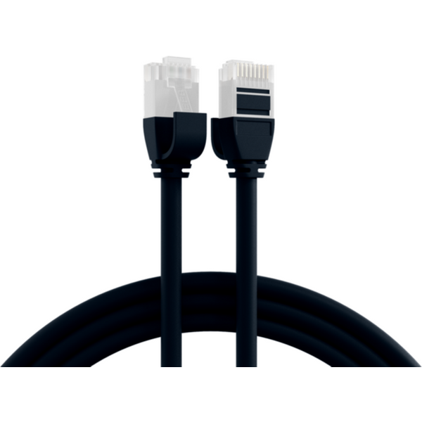 Patchkabel RJ45 Patchkabel Cat.6A U/UTP TPE, 3,6mm ultraflex schwarz 0,25m - 1 VPE = 10 St�ck
