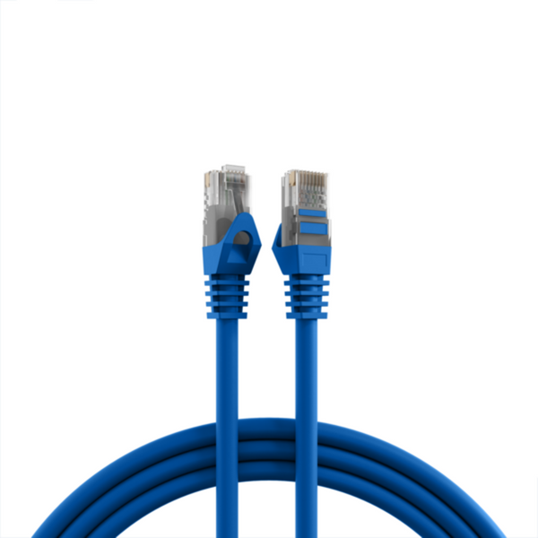 Kupferverkabelung RJ45 Patchkabel Cat.5e U/UTP LSZH, CCA AWG24/7 blau 10m - 1 VPE = 5 St�ck