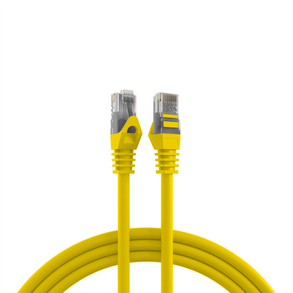 RJ45 Patchkabel Cat.5e U/UTP LSZH, CCA AWG24/7 gelb 30m