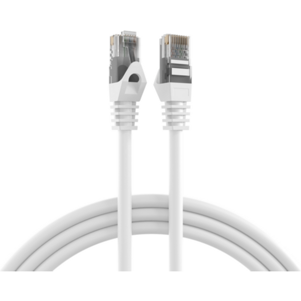Patchkabel RJ45 Patchkabel Cat.5e U/UTP LSZH, CCA AWG24/7 weiß 0,5m - 1 VPE = 10 St�ck