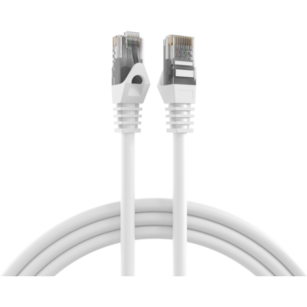 RJ45 Patchkabel Cat.5e U/UTP LSZH, CCA AWG24/7 weiß 20m