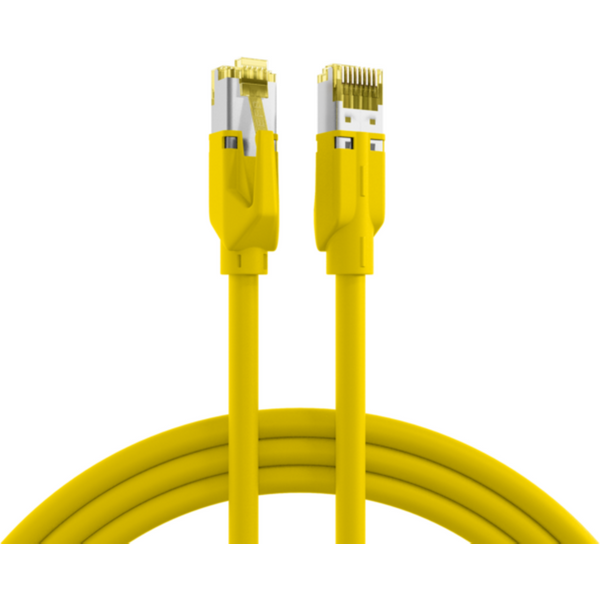 Patchkabel RJ45 Patchkabel Cat.6A S/FTP LSZH, Draka UC900 TM31 gelb 1,5m - 1 VPE = 5 St�ck