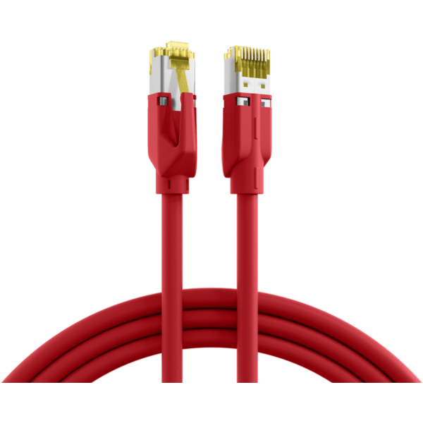 RJ45 Patchkabel Cat.6A S/FTP LSZH, Draka UC900 TM31 rot 25m