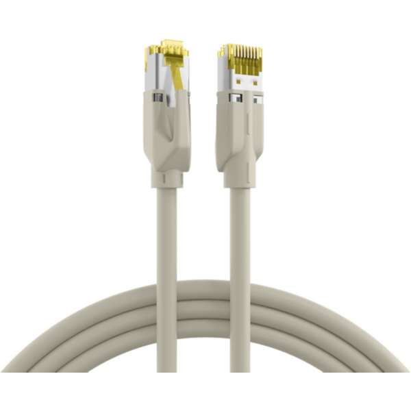 Patchkabel RJ45 Patchkabel Cat.6A S/FTP LSZH, Dätwyler 7702 TM31 grau 5m - 1 VPE = 5 St�ck