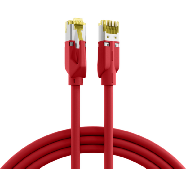 Patchkabel RJ45 Patchkabel Cat.6A S/FTP LSZH, Dätwyler 7702 TM31 rot 5m - 1 VPE = 5 St�ck