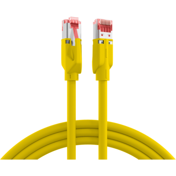 Patchkabel RJ45 Patchkabel Cat.6A S/FTP LSZH, Dätwyler 7702 TM21 gelb 7,5m - 1 VPE = 5 St�ck
