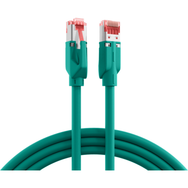 Patchkabel RJ45 Patchkabel Cat.6A S/FTP LSZH, Dätwyler 7702 TM21 grün 2m - 1 VPE = 5 St�ck