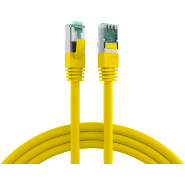 Patchkabel RJ45 Patchkabel Cat.6A S/FTP LSZH, gelb 0,25m - 1 VPE = 10 St�ck