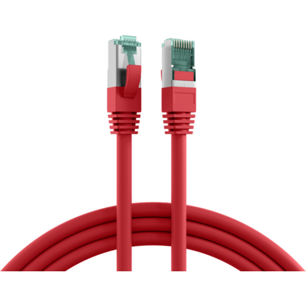 Patchkabel RJ45 Patchkabel Cat.6A S/FTP LSZH, rot 0,5m - 1 VPE = 10 St�ck