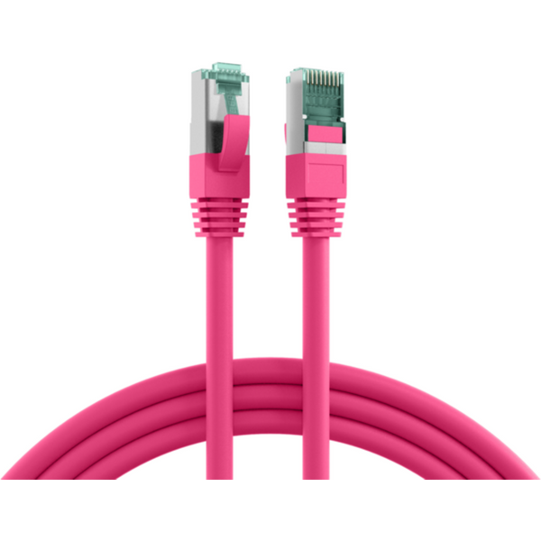 Patchkabel RJ45 Patchkabel Cat.6A S/FTP LSZH, magenta 1,5m - 1 VPE = 10 St�ck