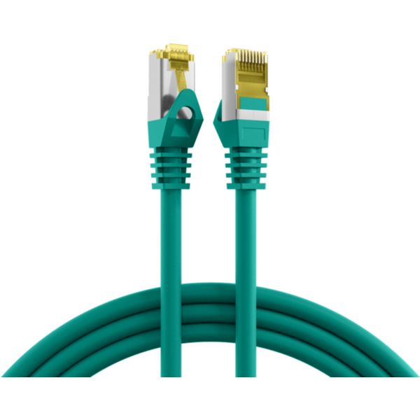 Patchkabel RJ45 Patchkabel Cat.6A S/FTP LSZH, Cat.7 Rohkabel grün 1m - 1 VPE = 10 St�ck
