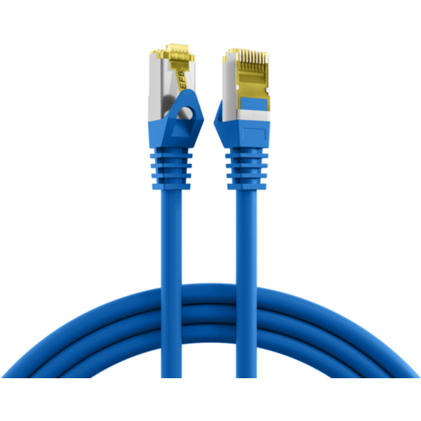 Patchkabel RJ45 Patchkabel Cat.6A S/FTP LSZH, Cat.7 Rohkabel blau 20m - 1 VPE = 5 St�ck