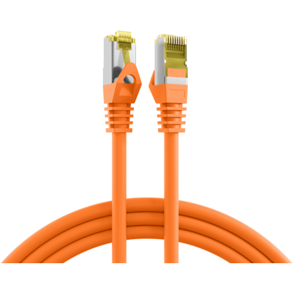 RJ45 Patchkabel Cat.6A S/FTP LSZH, Cat.7 Rohkabel orange 25m