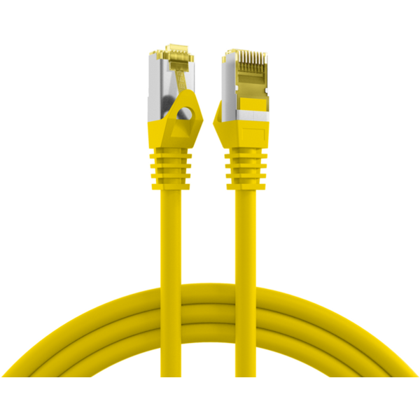 RJ45 Patchkabel Cat.6A S/FTP LSZH, Cat.7 Rohkabel gelb 25m