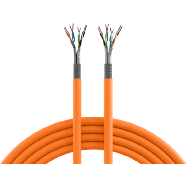 Verlegekabel LAN Cat.7 1000 AWG 23 S/FTP 4P, CPR Dca, orange - 1 VPE = 1000 St�ck