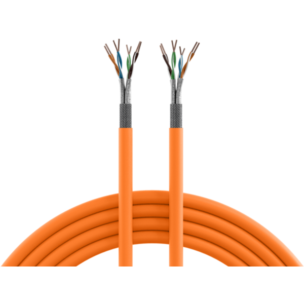 LAN Cat.7 1000 AWG23 S/FTP,4P, CPR Dca, orange, 100m