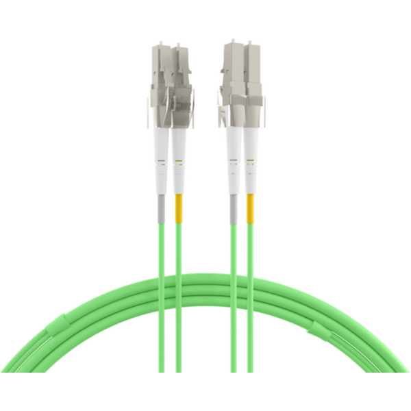 Glasfaser Patchkabel Duplex Patchkabel LC-LC OM5, 0,5m LSZH 2mm limettengrün - 1 VPE = 10 St�ck