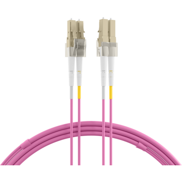 Glasfaser Patchkabel Duplex Patchkabel LC-LC OM4, 3m LSZH 2mm erikaviolett - 1 VPE = 10 St�ck