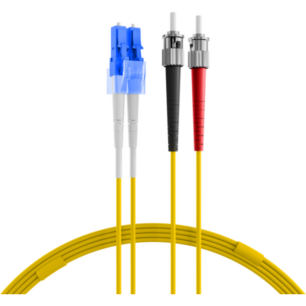 Glasfaser Patchkabel Duplex Patchkabel LC-ST OS2 G652D, 15m LSZH 2mm gelb - 1 VPE = 12 St�ck