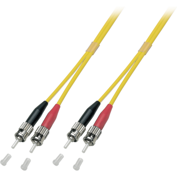 Glasfaser Patchkabel Duplex Patchkabel ST-ST OS2 G652D, 0,5m LSZH 3mm gelb - 1 VPE = 10 St�ck