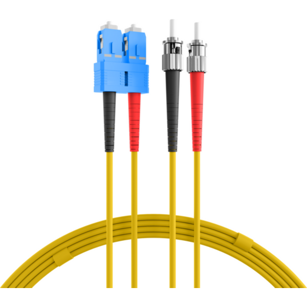 Glasfaser Patchkabel Duplex Patchkabel SC-ST OS2 G652D, 2m LSZH 3mm gelb - 1 VPE = 24 St�ck