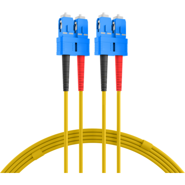 Glasfaser Patchkabel Duplex Patchkabel SC-SC OS2 G652D, 0,5m LSZH 3mm gelb - 1 VPE = 10 St�ck