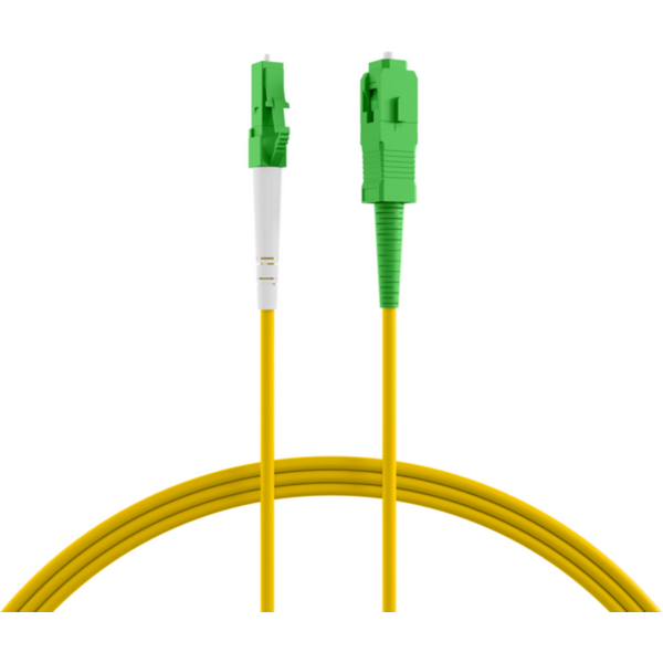 Glasfaser Patchkabel Simplex Patchkabel LC/APC-SC/APC OS2 G657A2, 3m LSZH 2mm gelb - 1 VPE = 10 St�ck