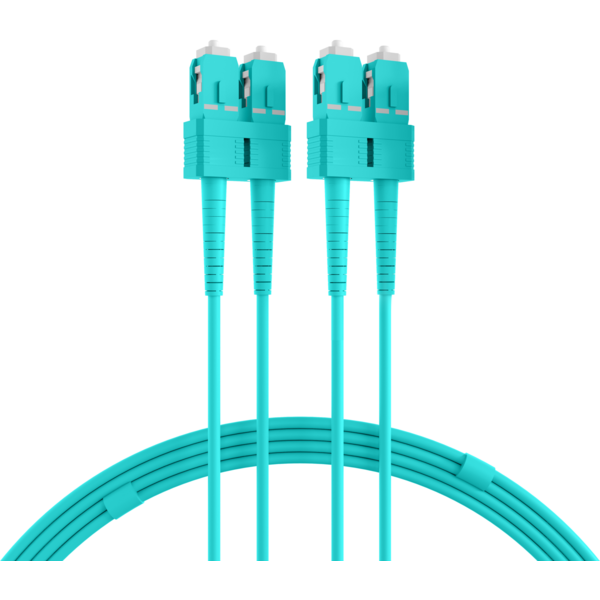Duplex Patchkabel SC-SC OM3, 5m LSZH 1,2mm aqua