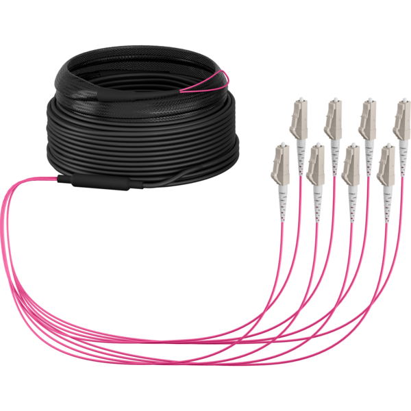 Trunkkabel U-DQ(ZN)BH OM4 8G (1x8) LC-LC, 10m Dca LSZH