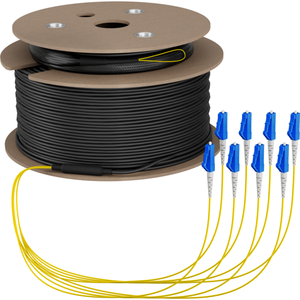 Trunkkabel U-DQ(ZN)BH OS2 8E (1x8) LC-LC, 140m Dca LSZH G657A1