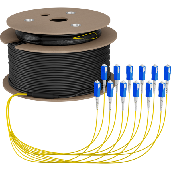 Trunkkabel U-DQ(ZN)BH OS2 12E (1x12) SC-SC, 110m Dca LSZH G657A1
