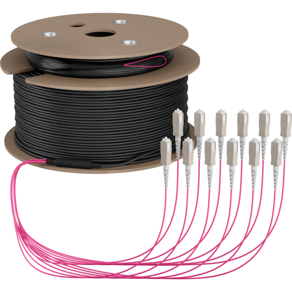Trunkkabel U-DQ(ZN)BH OM4 12G (1x12) SC-SC, 160m Dca LSZH