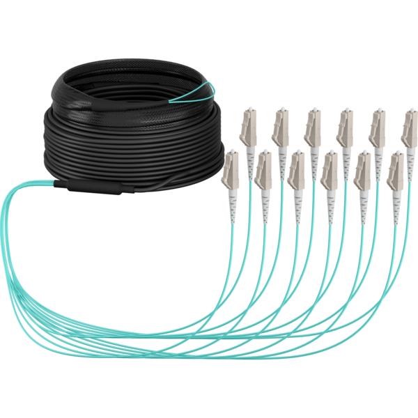 Trunkkabel U-DQ(ZN)BH OM3 12G (1x12) LC-LC, 10m Dca LSZH