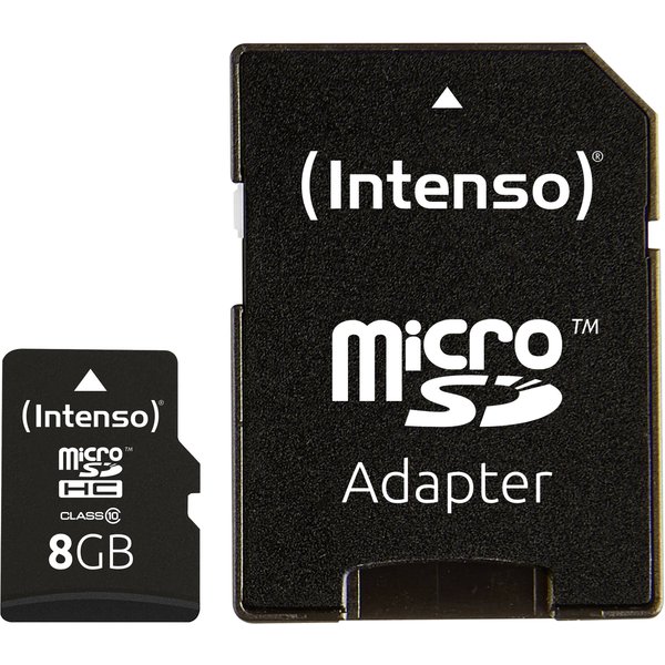 Intenso SD MicroSD Card 8GB Class10 inkl. SD Adapter