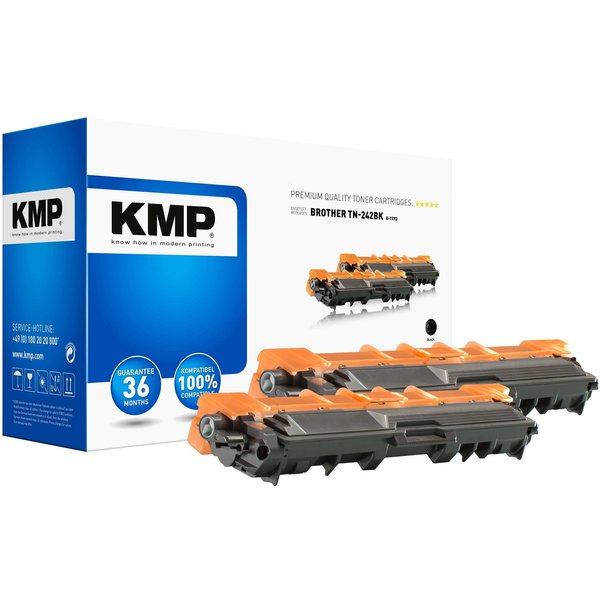 KMP Toner Brother TN-242BK black Doppel. 2500 S.B-T57D remanufactured