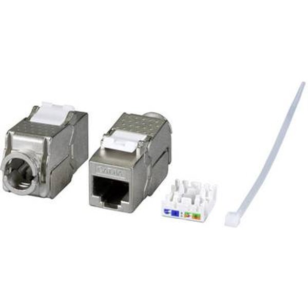 EFB Keystone Cat6A/RJ45/10GE Slim Metall Werkzeugfrei