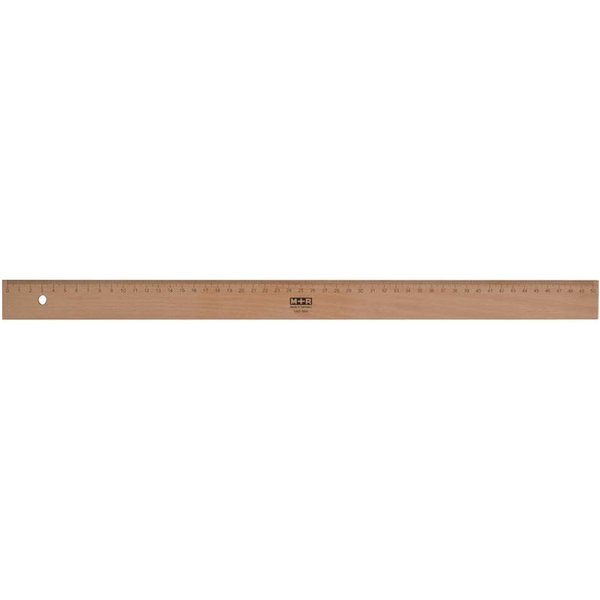 M+R Lineal Holz 50cm Buche Metalleinlage 1 Stück