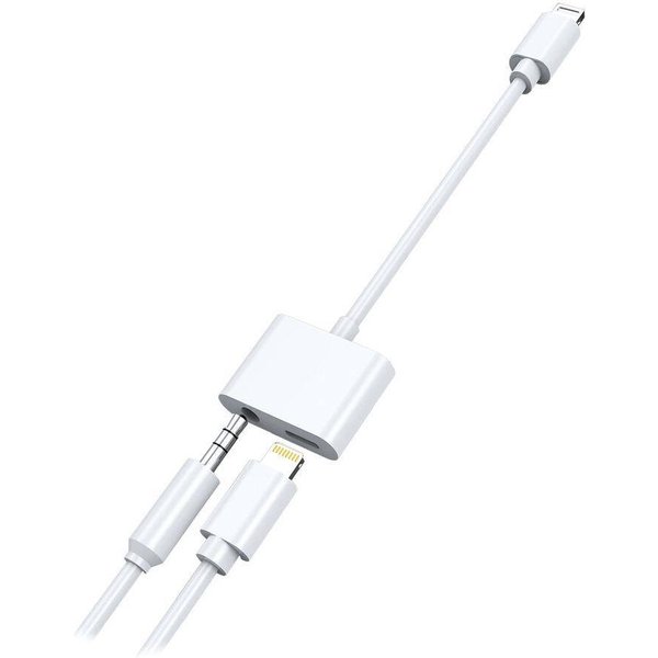 2GO 797239 - 0,1 m - Lightning - Lightning + 3.5mm - Männlich - Weiblich - Weiß